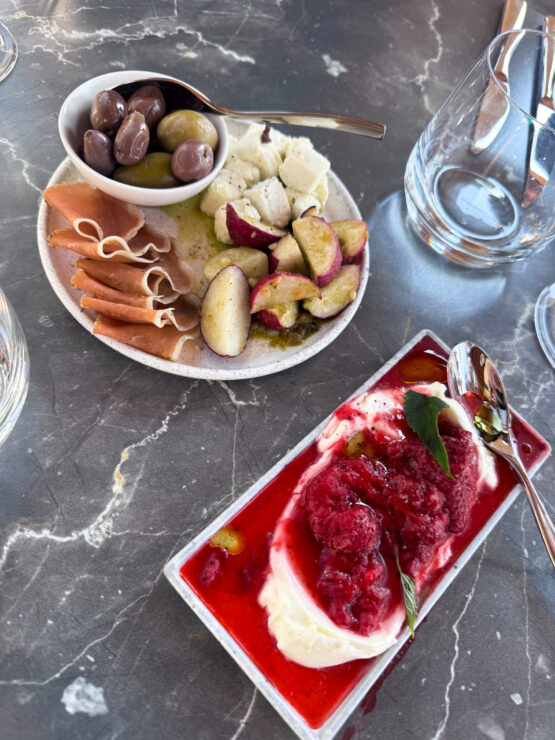 Appetizers at the Terrace Restaurant at Mission Hill Family Estate