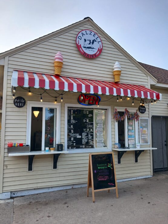 Small, stand-alone "walk up" ice cream parlor Dalzell Dairy