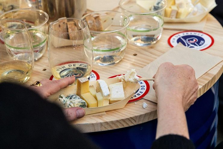Vin De France wine and cheese tasting at the Bastille Festival in Sydney.