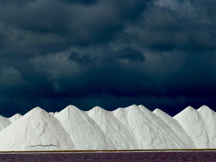 Salt mountains Bonaire